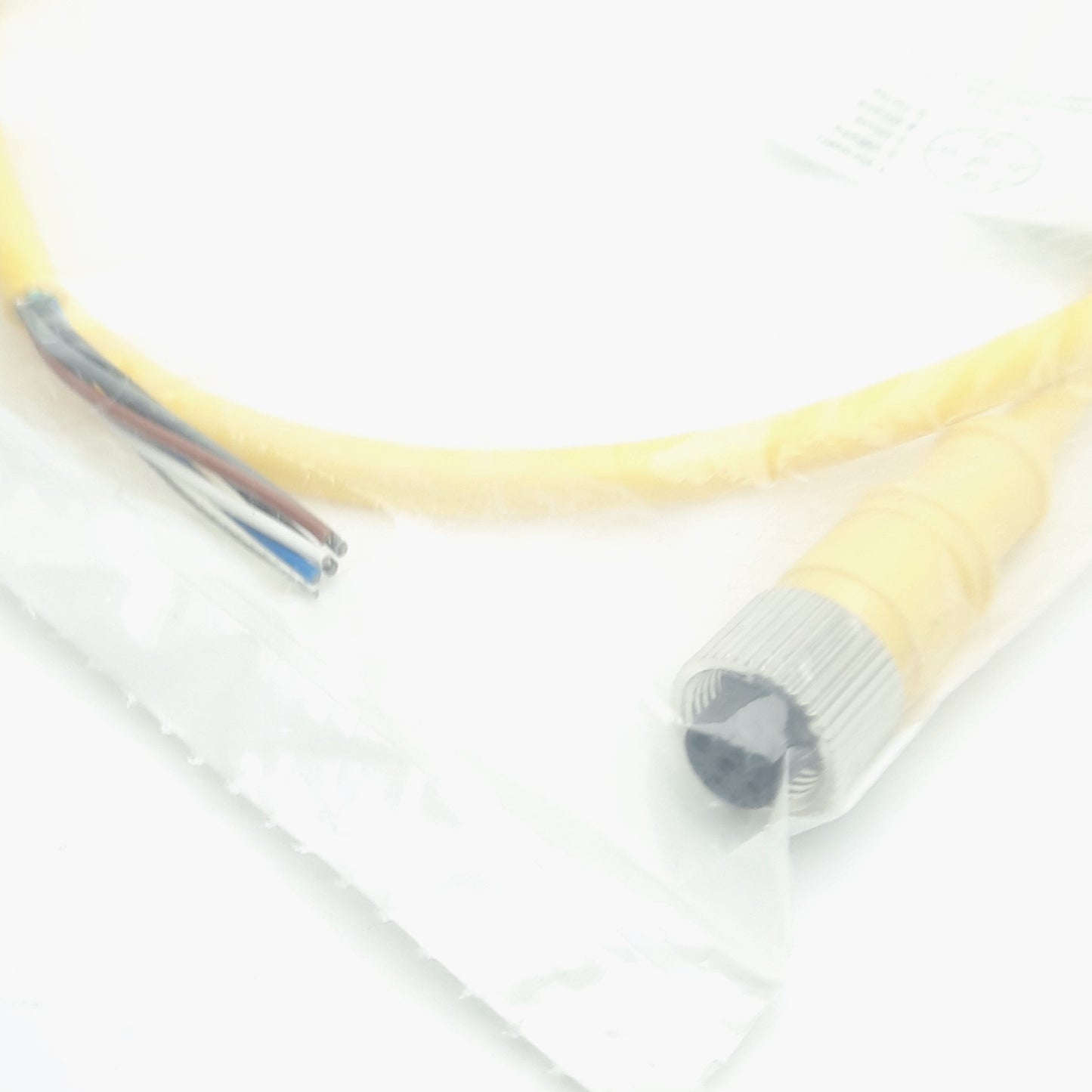 New Lot of 2 Mencom MDCM-5FP-1M Cordsets, Single Ended 5-Pin M12 Straight Female, 1m