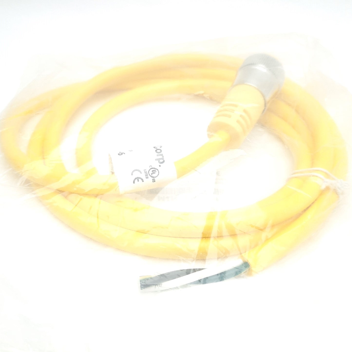 New Mencom MIN-3MPX-6 Cordset, Single Ended 3 pin Straight Male, MIN Size I, 7/8-16