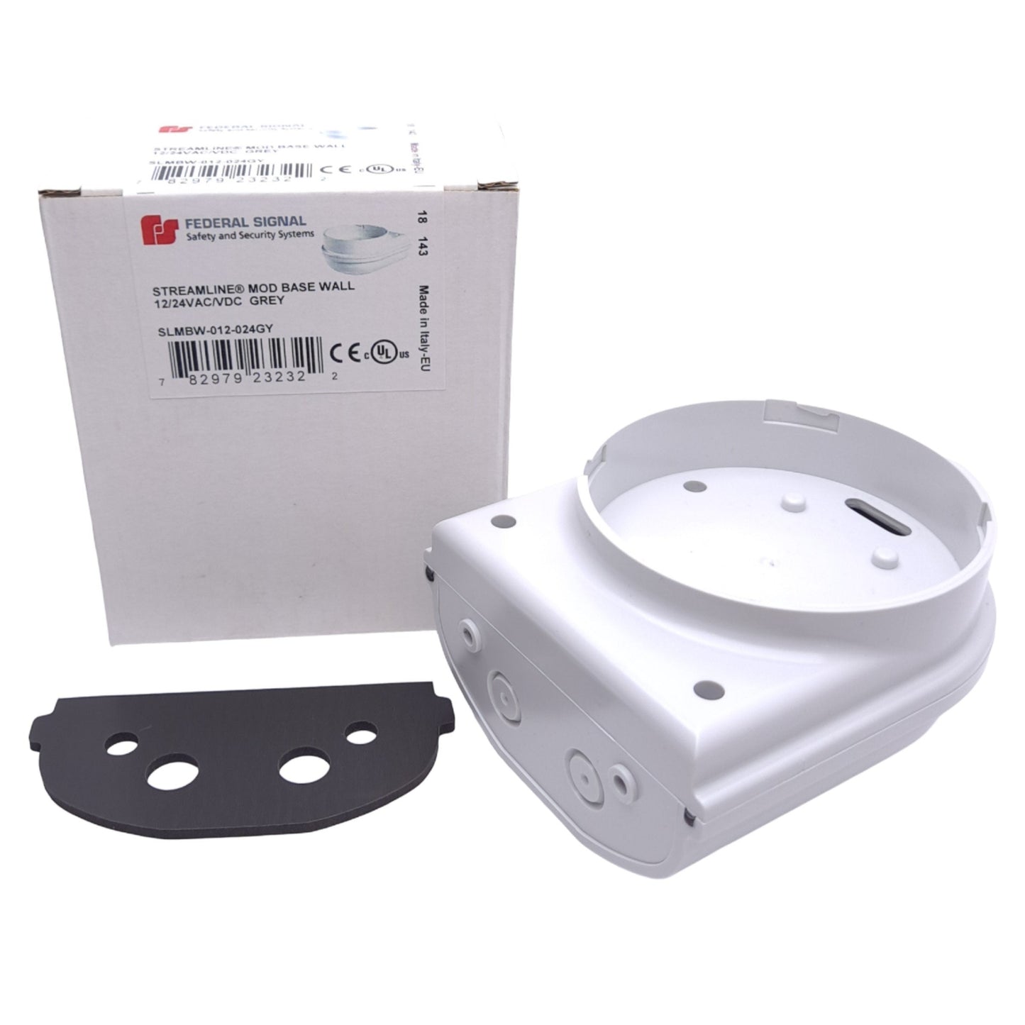 New Federal Signal SLMBW-012-024GY StreamLine Modular Base, Wall Mount, 12-24VAC/DC