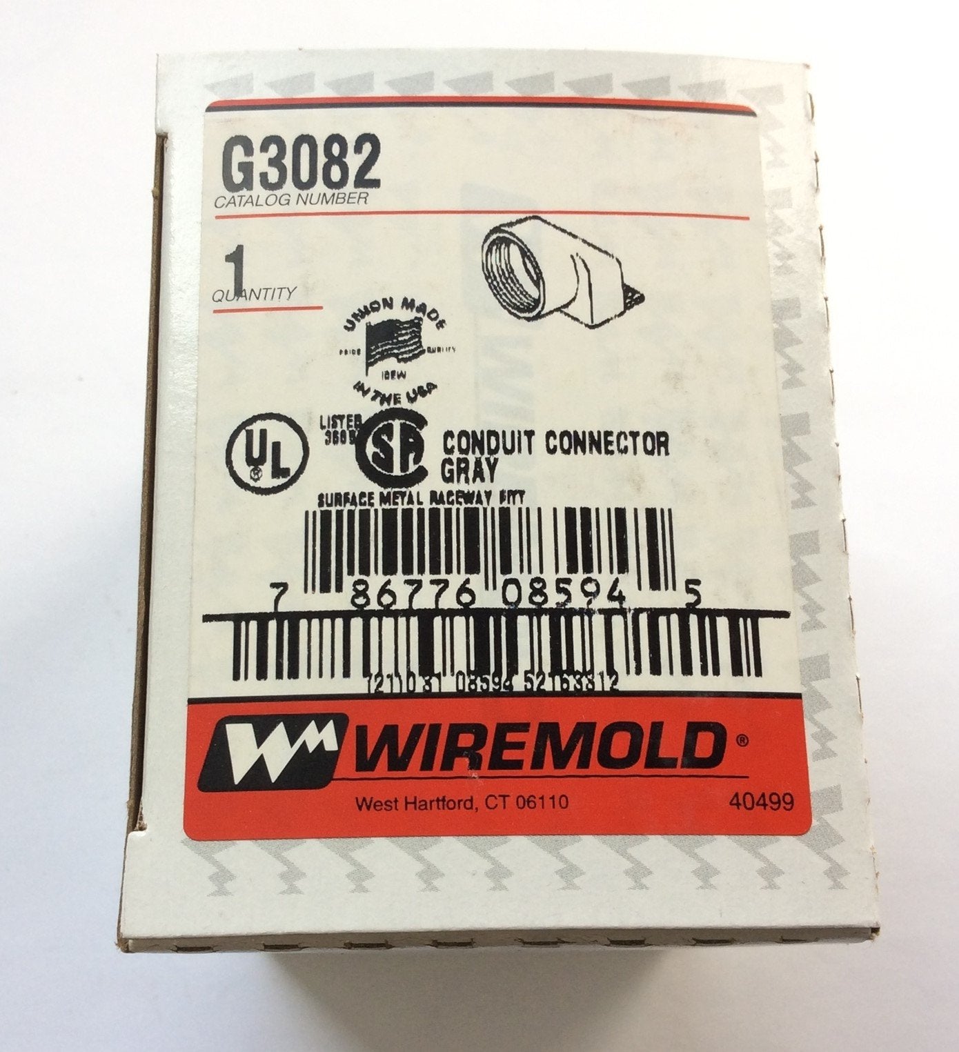 New Wiremold G3082 Raceway Conduit Connector Fitting 1-1/2" NPT