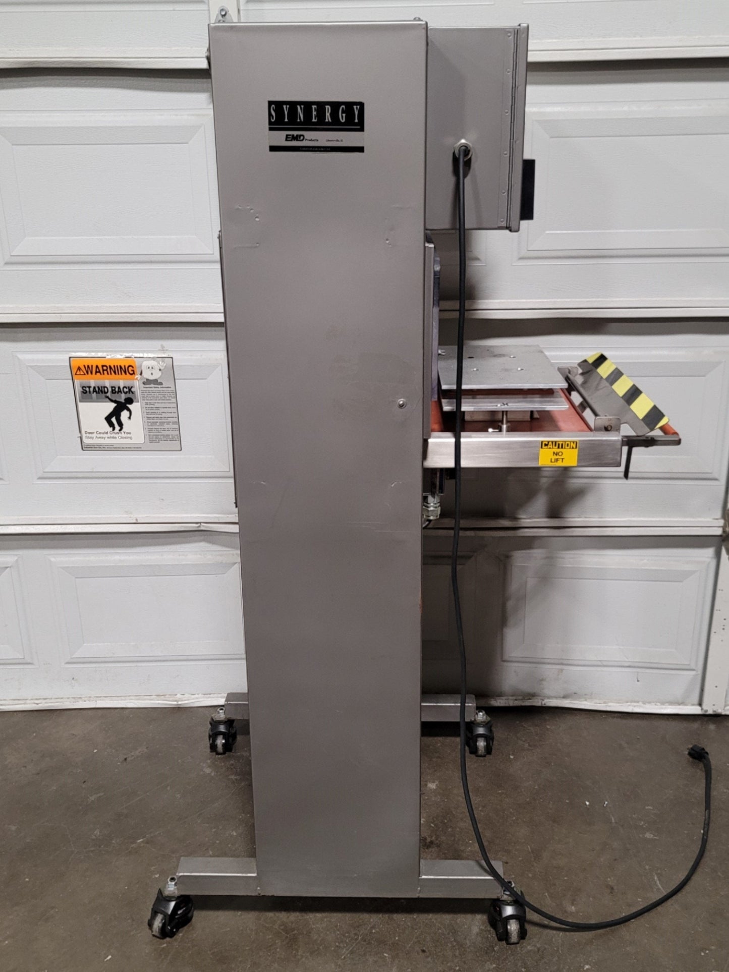 Used EMD Products Synergy I Tray Sealer 10" x 14" x 4" Trays, 120VAC 20A, 125psi 4CFM