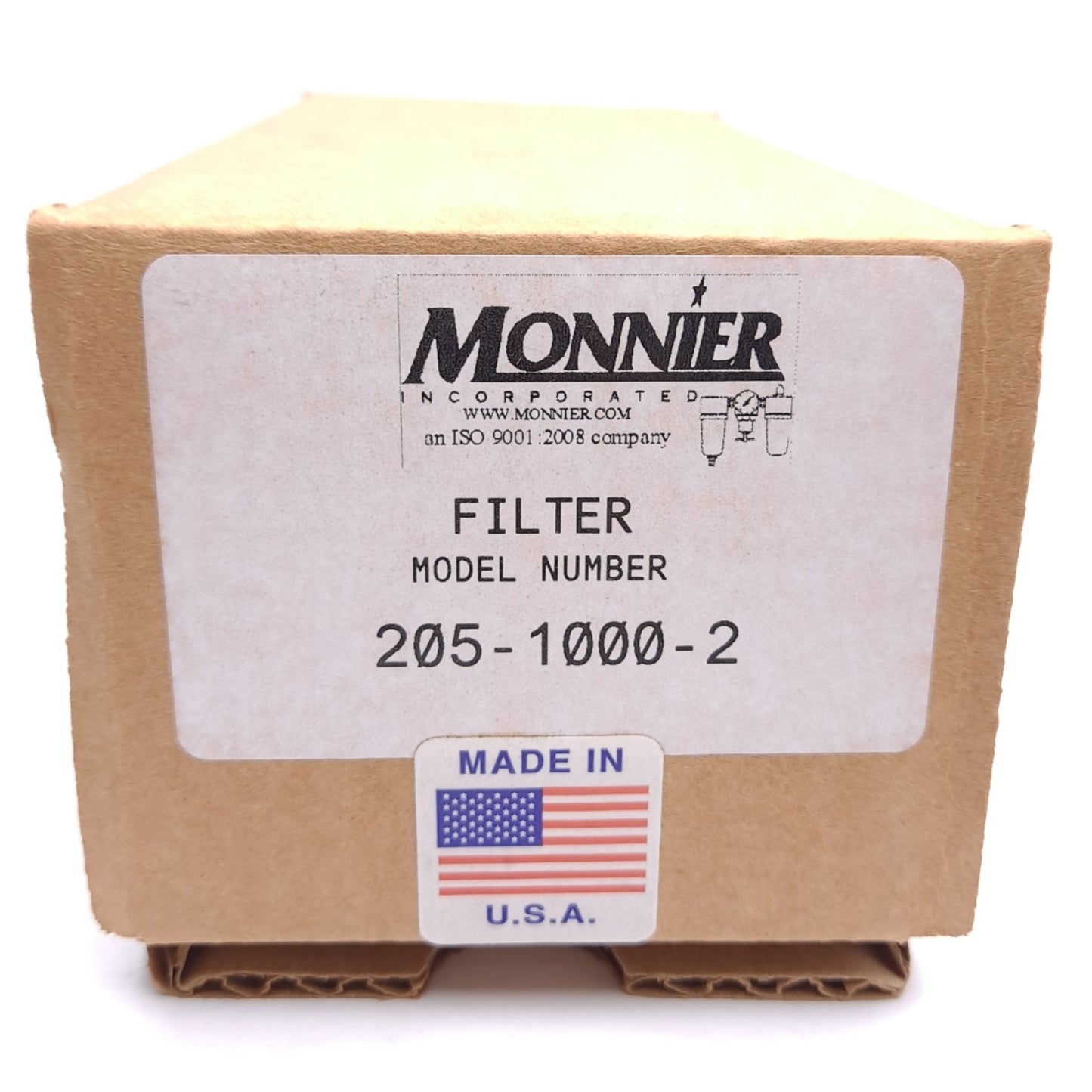 New Monnier 205-1000-2 Particulate Filter, 20µm Element, 1/4in NPT, 150psi Max