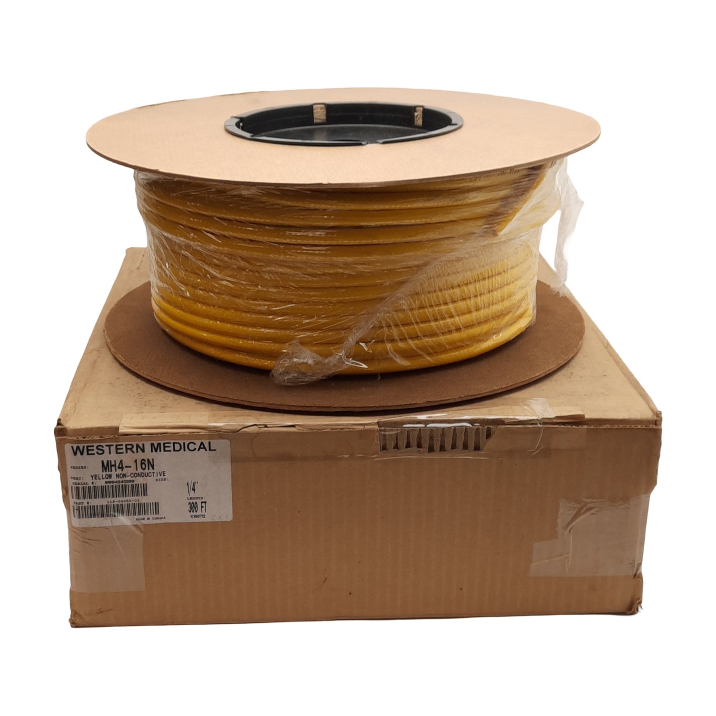 New – Open box Western Enterprises MH4-16N Reinforced Medical Hose, ø1/4in ID, 250PSI, 300ft