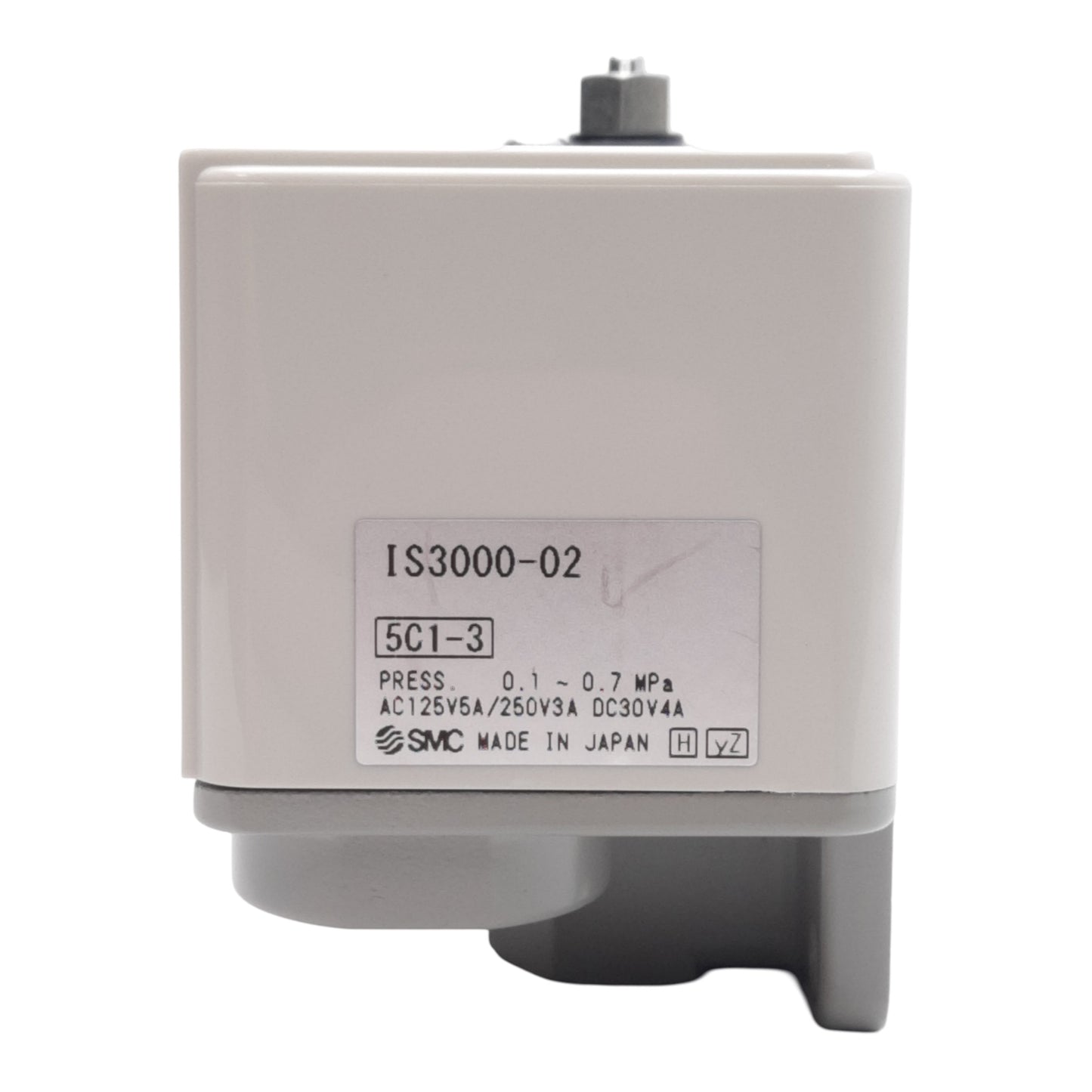 New SMC IS3000-02 Pneumatic Pressure Switch, 125/250VAC/30VDC, 0.1-0.7MPa, Rc1/4