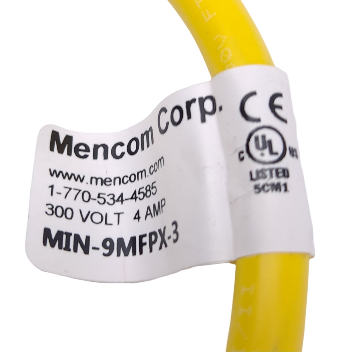 New Mencom MIN-9MFPX-3 Cordset, MIN Size III 9-Pin Male/Female, 300V 4A, 1m Length