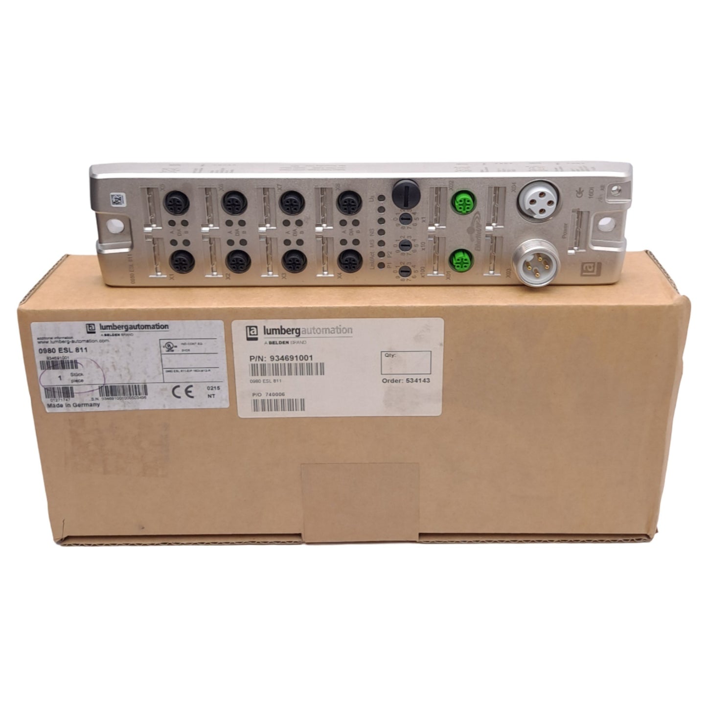 New Lumberg Automation 934691001 I/O Module, 16 Digital Input Channels, EtherNet/IP