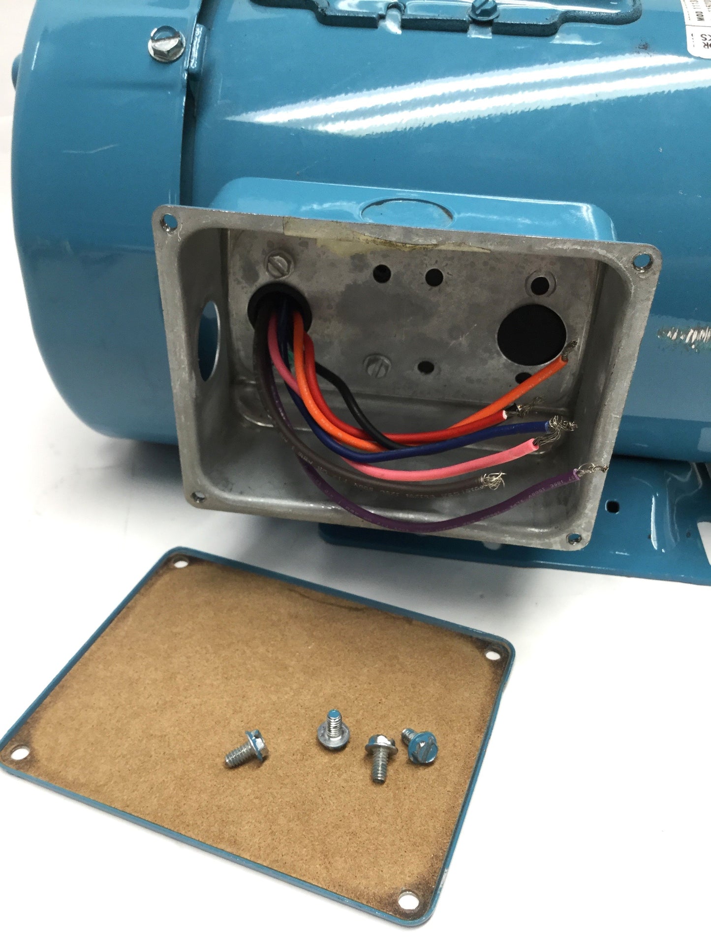 Used Bluffton 1113007406 AC Pump Motor, 115/208-230VAC 1PH, 3450RPM, 1HP, 56C Frame