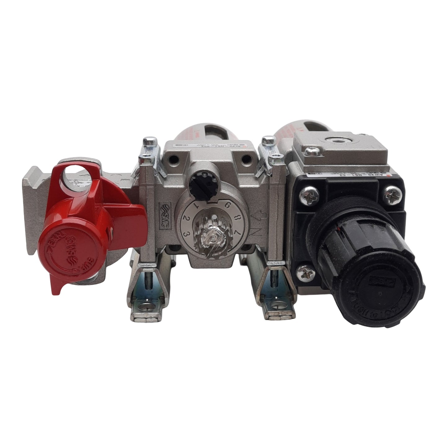 New SMC AC20A-N01G-V-3CZ Filter Regulator + Lubricator 150PSI, 5µm Filter, 1/2in NPT