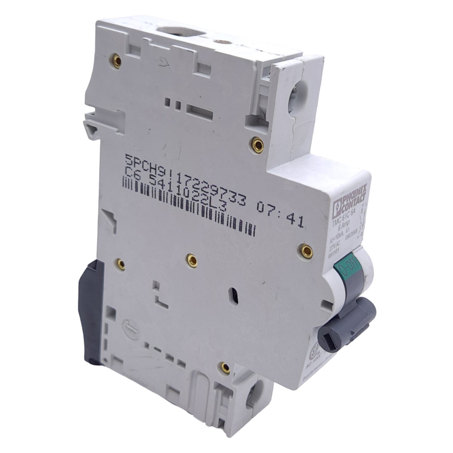 New Phoenix Contact 0902069 TMC 61C 6A Circuit Breaker, 1-Pole, 277VAC, 6A, DIN Rail