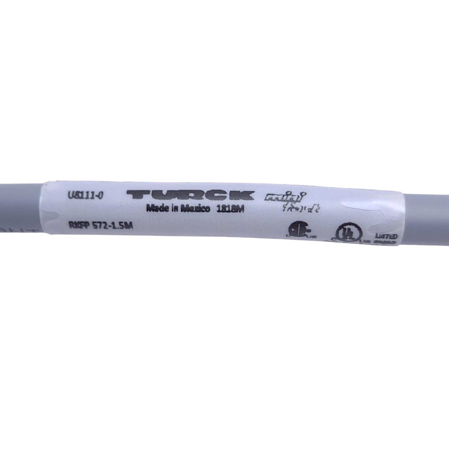 New Turck RKFP 572-1.5M U8111-0 Receptacle, 7/8in-16 UN 5-Pin Female, 1.5m Length