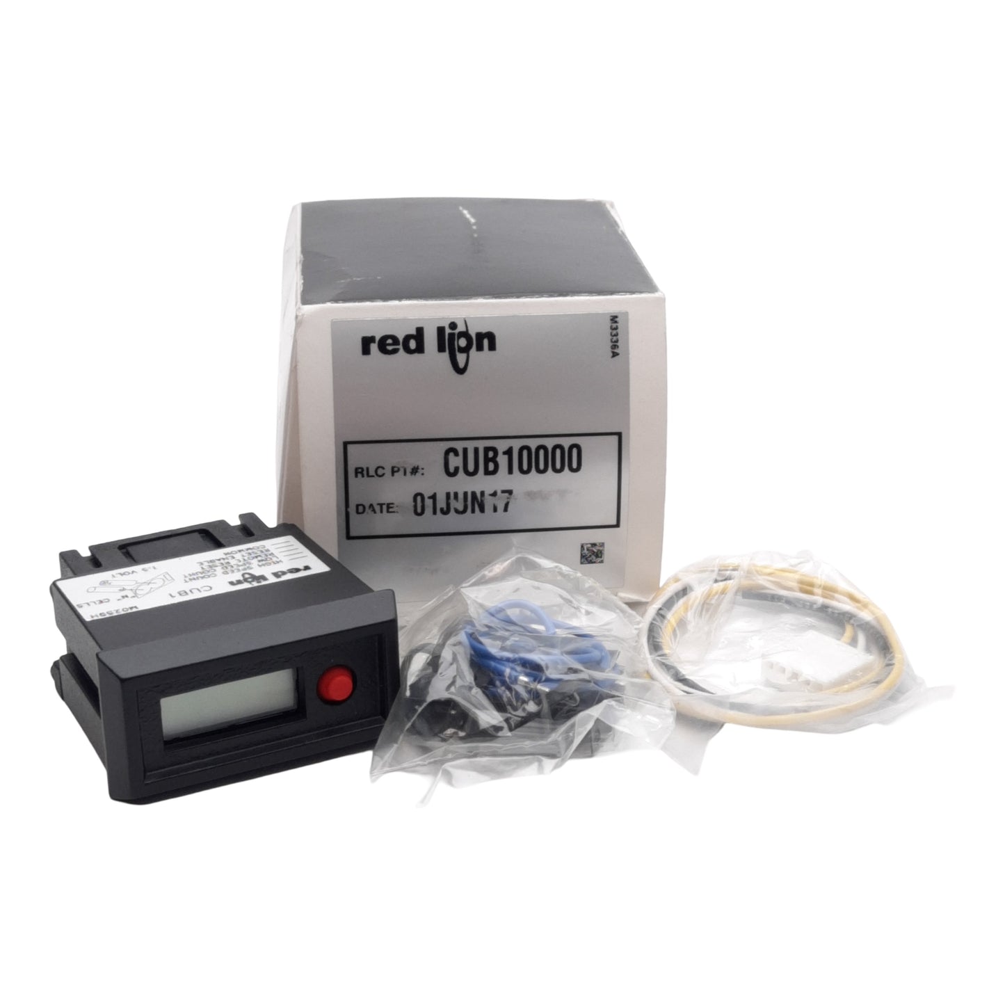 New Red Lion CUB10000 Miniature Electronic Digital Counter, 6-Digit LCD, 1/32 DIN