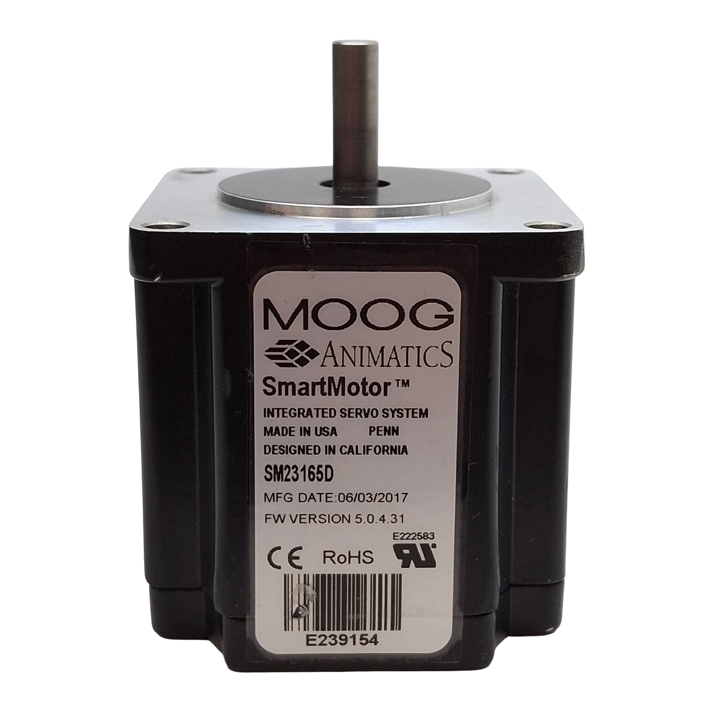 Used Animatics SM23165D Smart Motor Servo Motor NEMA23, 181W, 10,400RPM, 4.45VDC/kRPM