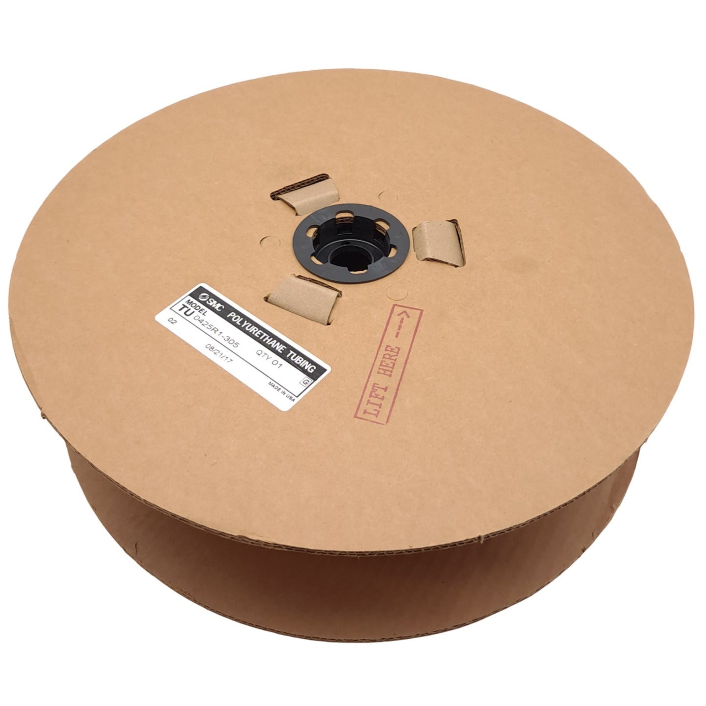 New SMC TU0425R1-305 Polyurethane Tubing, ø4mm OD, ø2.5mm ID, 1000ft, Solid Red