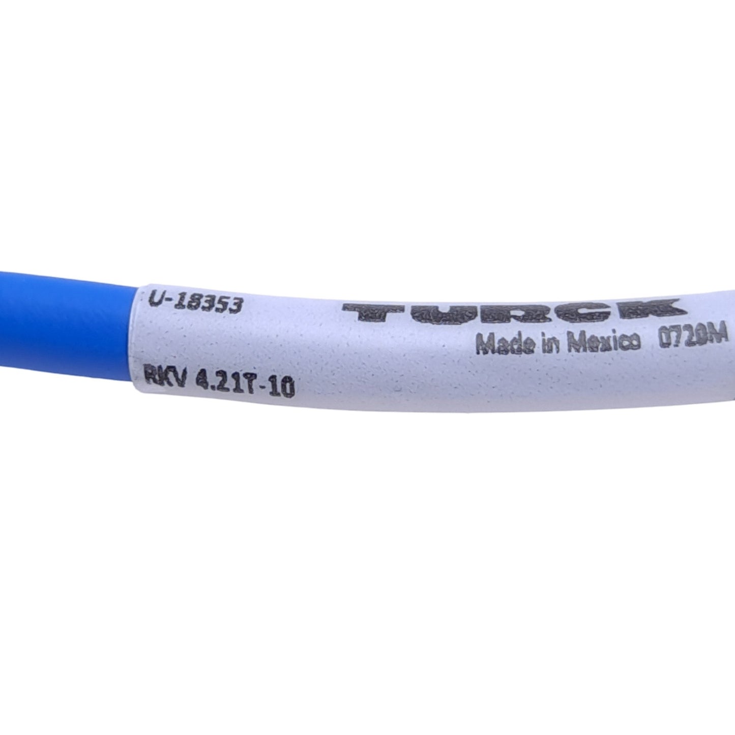 New Turck RKV 4.21T-10 U-18353 Cordset, M12 4-Pin Female to Flying Leads, 10m Length