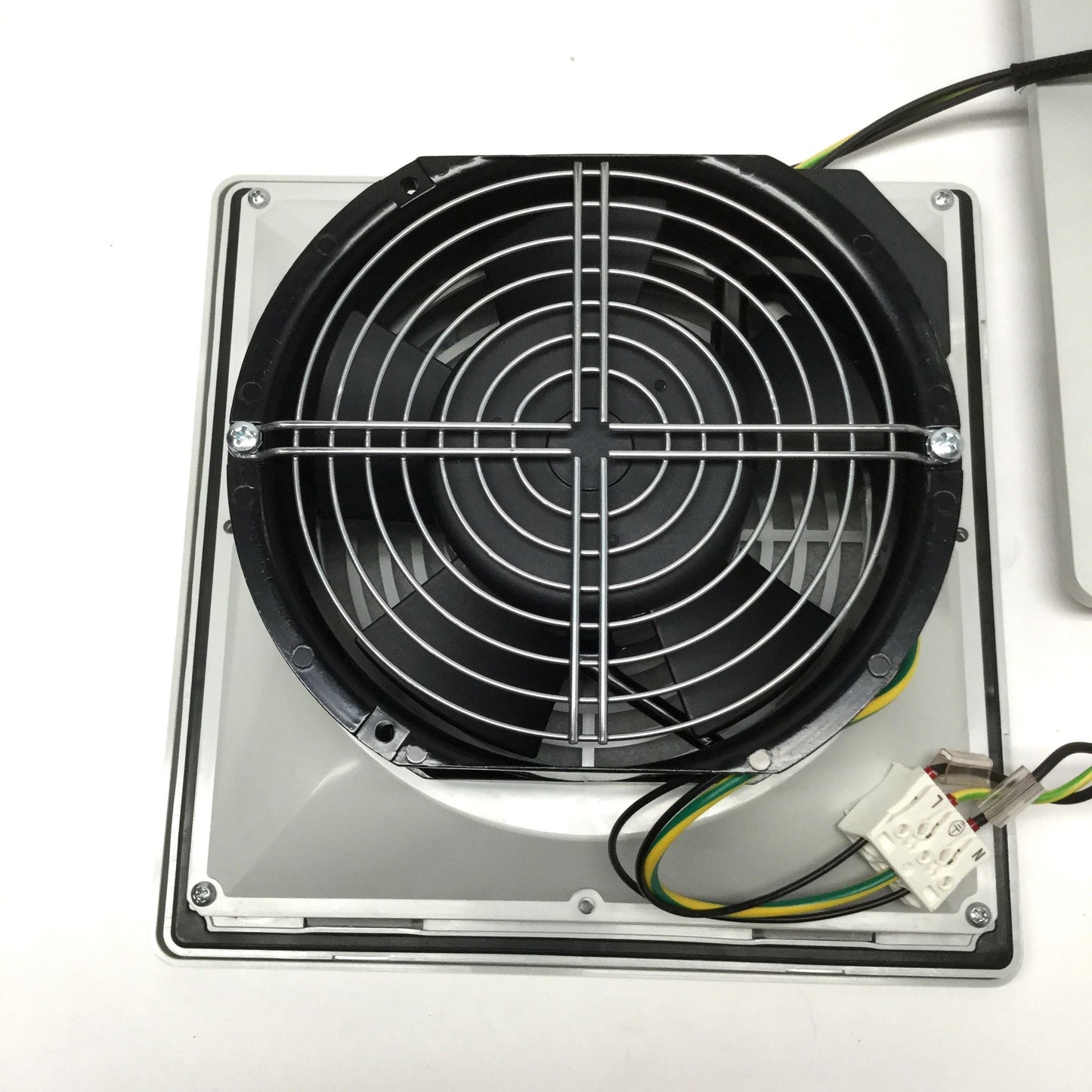 Used DKC R5GV421H Enclosure Filter Fan 230VAC, 270m³/h, 250 x 250mm, w/Exhaust Grille