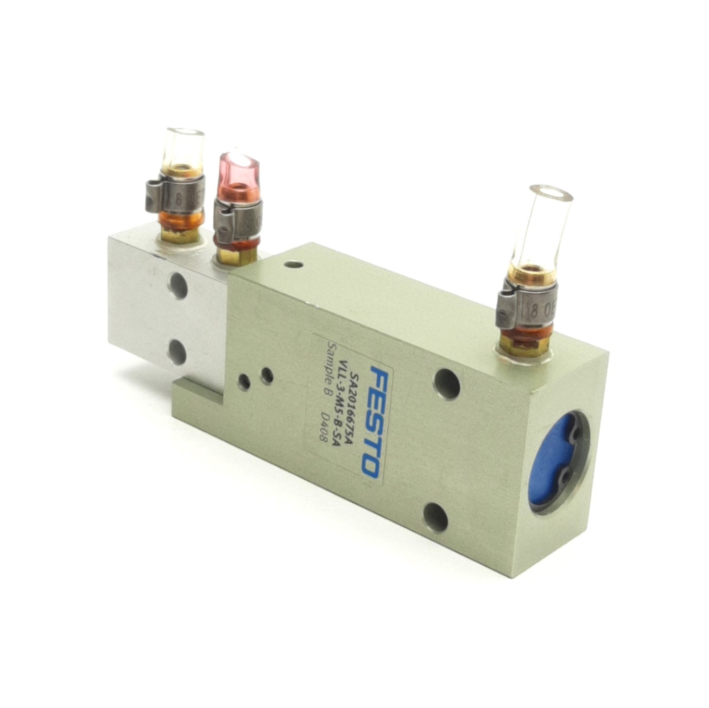Used Festo VLL-3-M5-B-SA Pneumatic Valve, 3/2-Way Spring Return, M5 Ports, 0-8bar