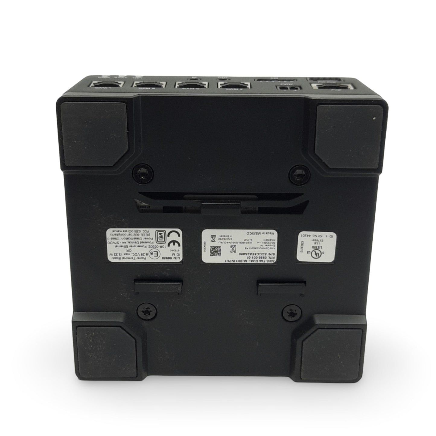 New Axis Communications 0936-001 F44 Dual Audio Input Unit, 8-28VDC, 256MB Flash