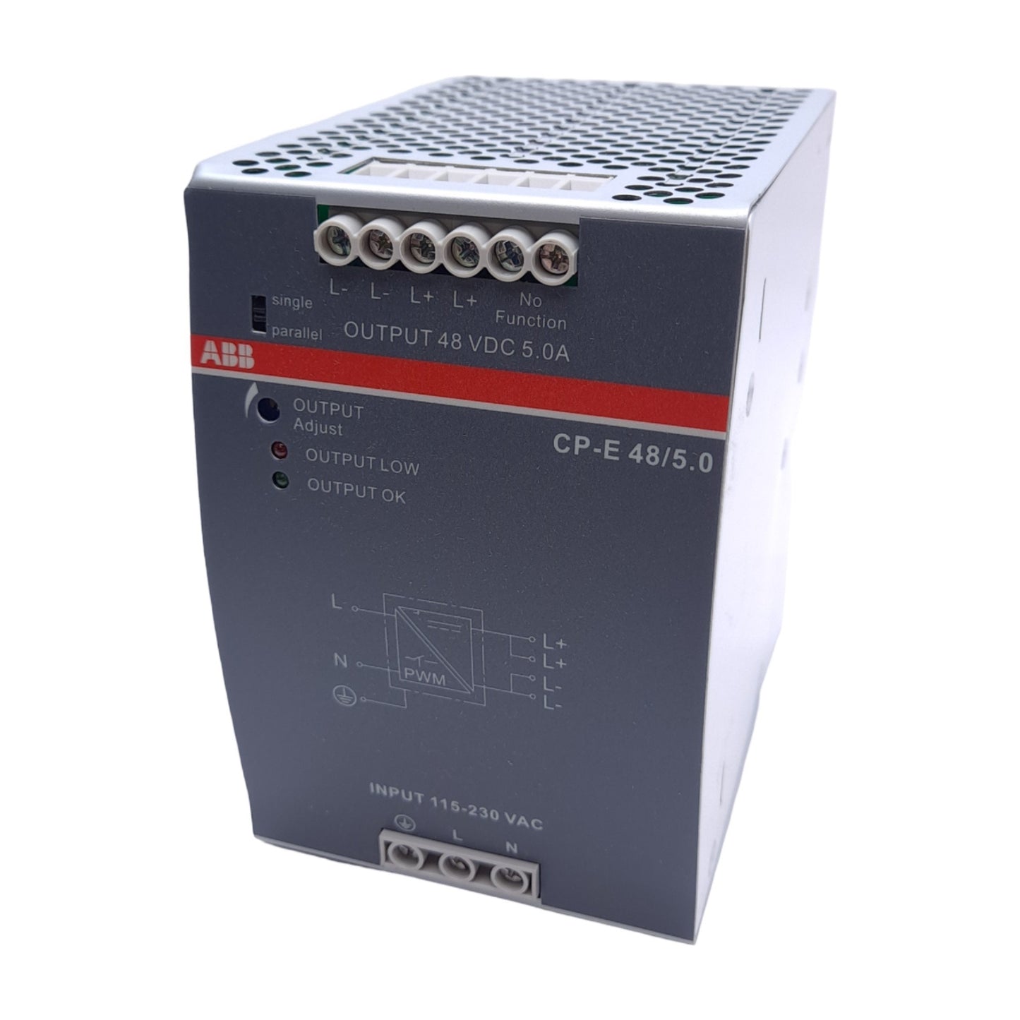 New ABB 1SVR427034R2000 CP-E 48/5.0 Power Supply, 115/230VAC In, 48VDC 5A 240W Out
