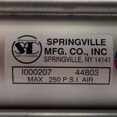 New – Open box Springville I250X3 Pneumatic Cylinder ø2.5in Bore, 3in Stroke, 250PSI, 3/8in NPT