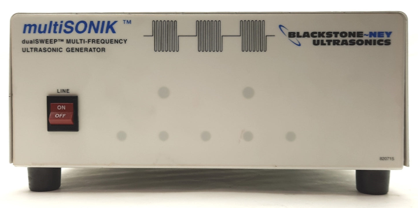 Used Blackstone-NEY multiSonic Ultrasonic Generator, 40/72/104/170kHz, 208VAC 15A