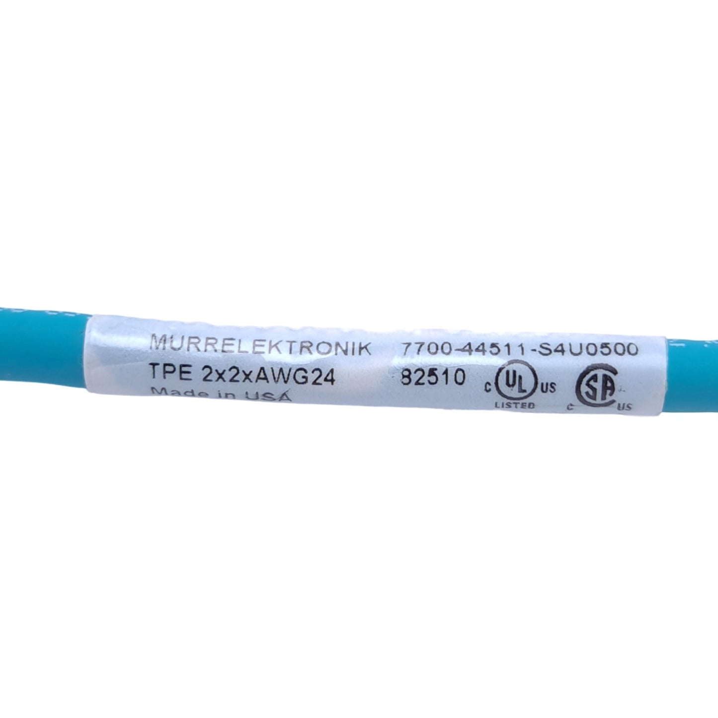 New Murr Elektronik 7700-44511-S4U0500 Cordset, 2x M12 4-Pin Male, 5m Length
