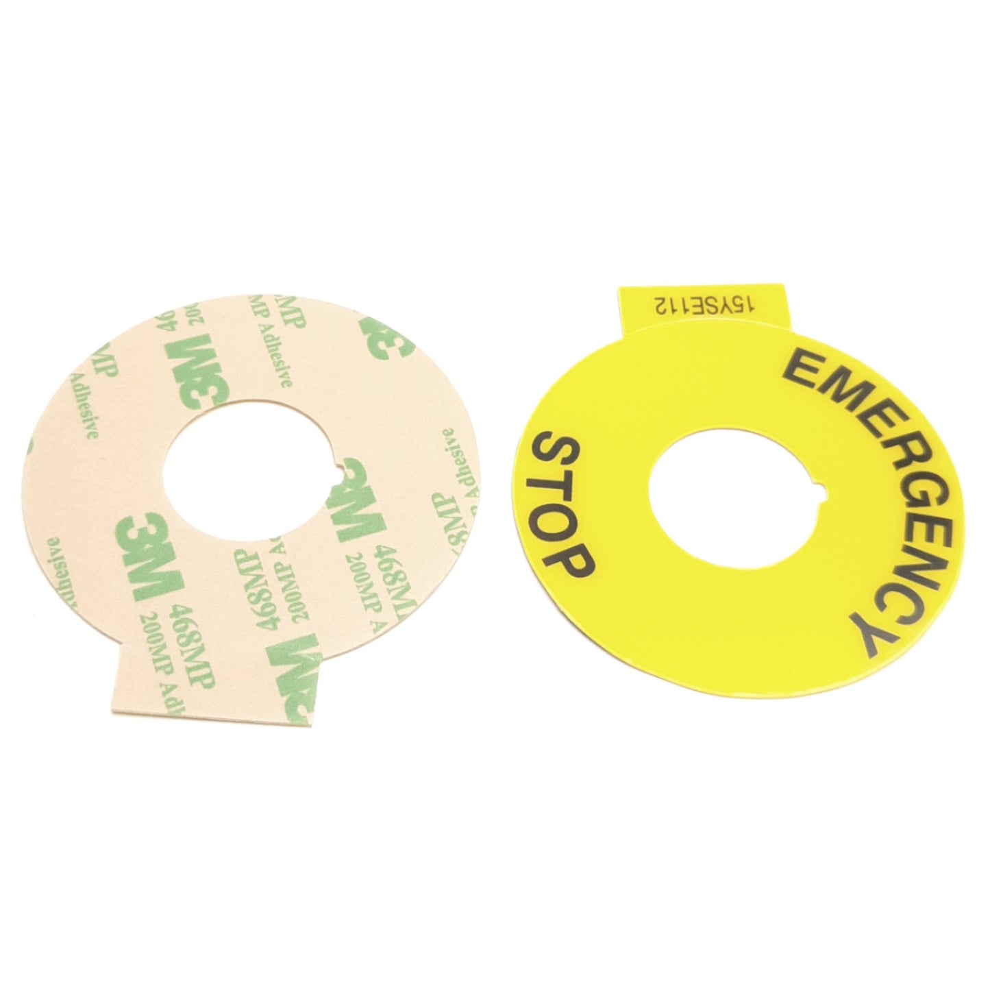 New Lot of 10 Allen Bradley 800F-15YSE112 22mm Pushbutton "Emergency Stop" Legends