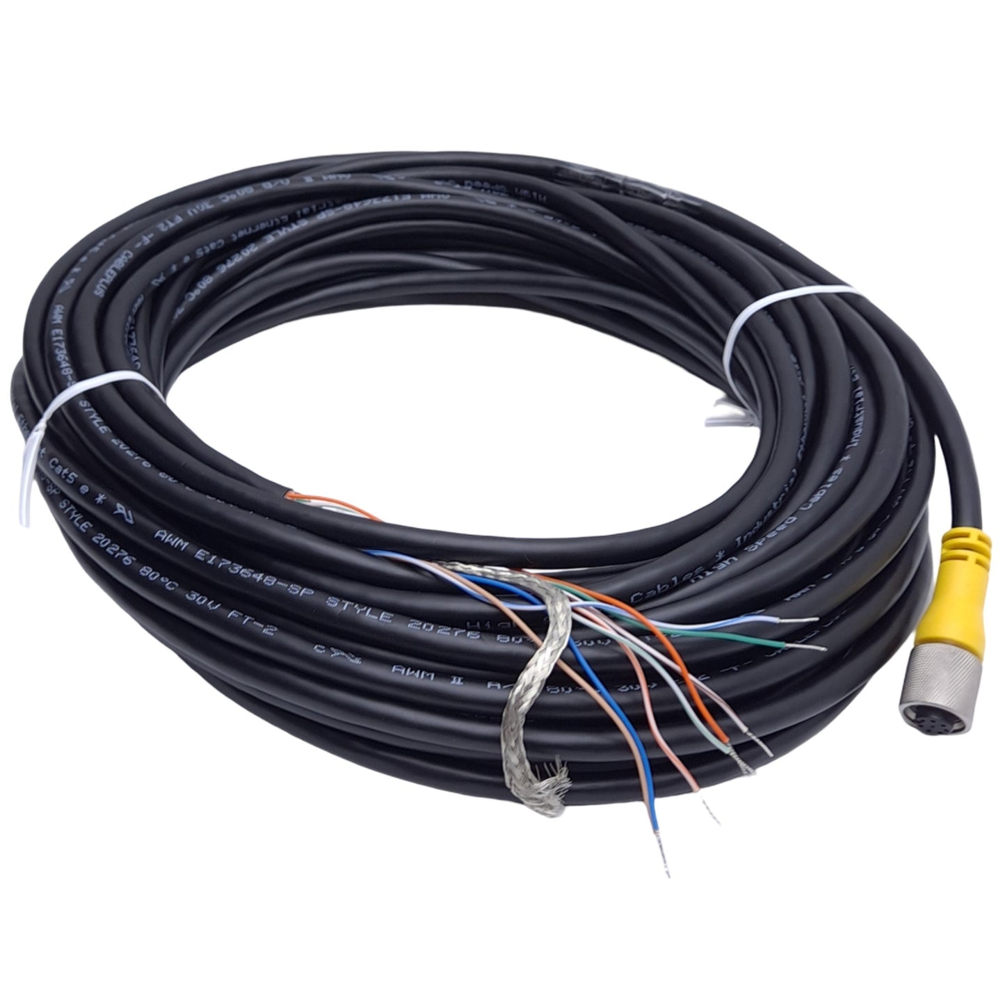 New Cognex CCB-84901-0104-15 Breakout Cable, M12 8-Pin Female to Flying Leads, 15m