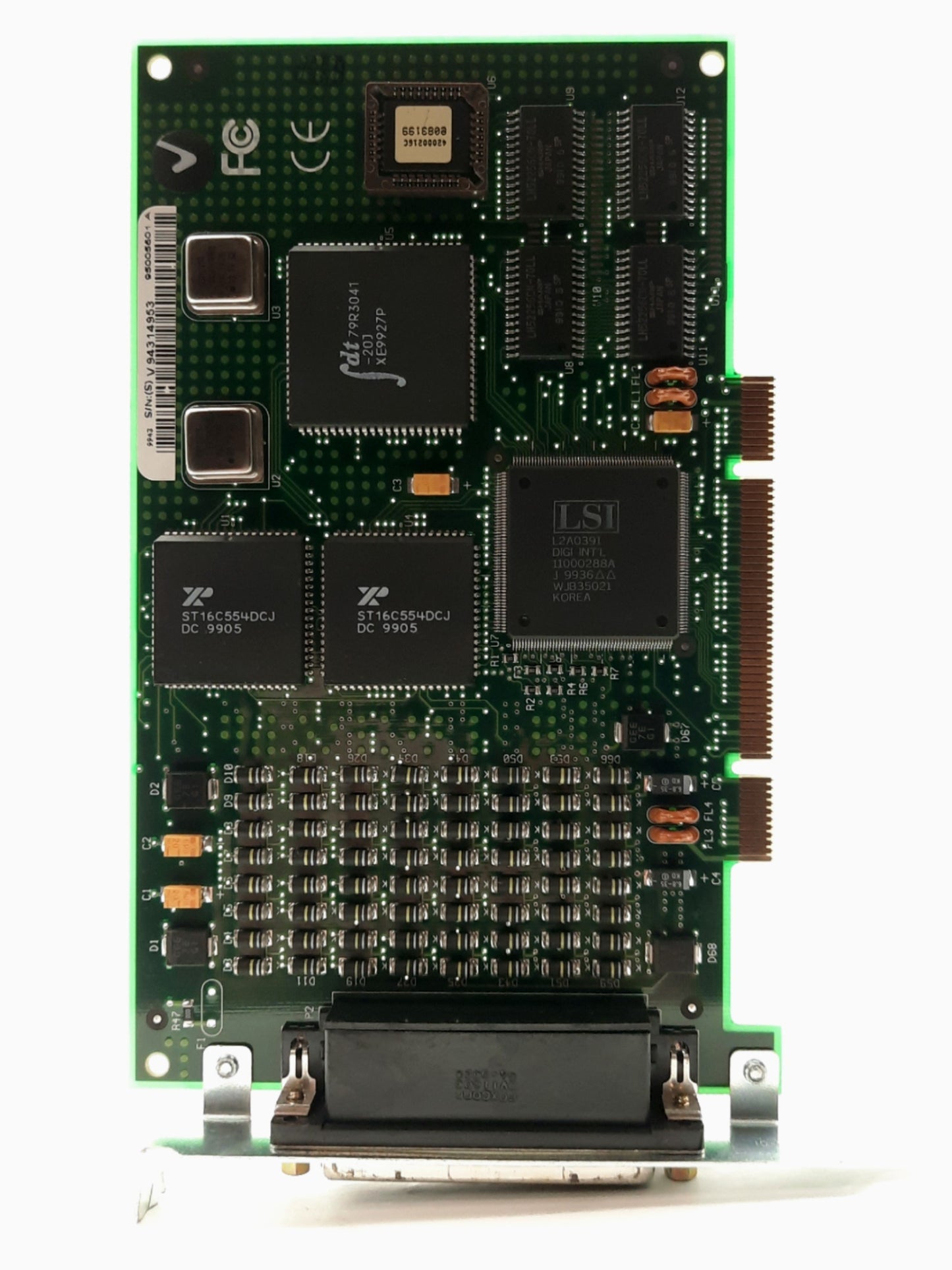 Used Digi AccelePort 8r 422 Multiport Serial Card, PCI, 8-Port RS-422, DB-78F
