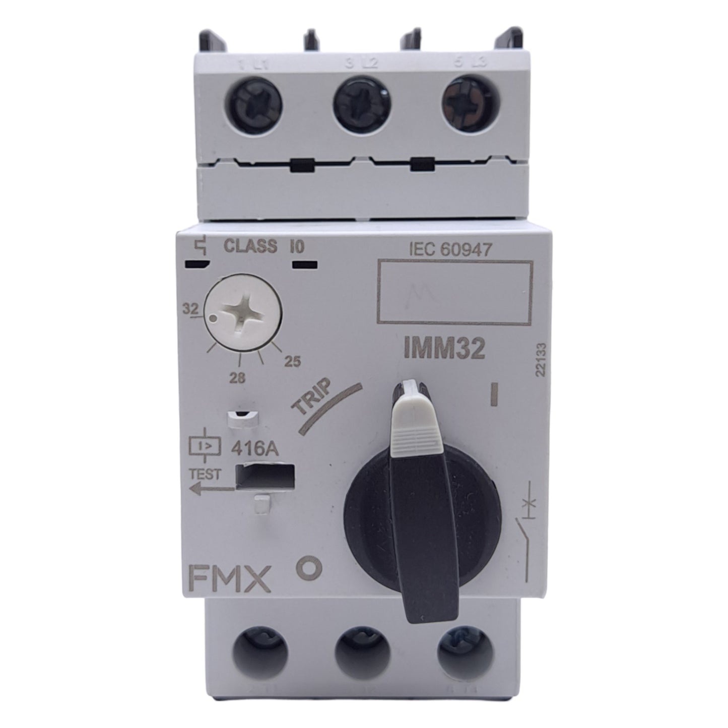 Used FMX IMM32-032A Motor Circuit Protector, 690V, 32A, DIN Rail, Screw Terminal