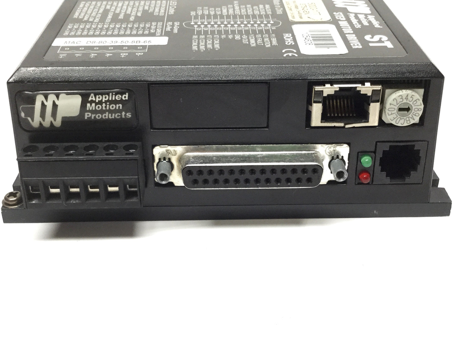Used Applied Motion ST5-Q-EN Q-Programmable Microstep Drive w/Ethernet, 24-48VDC 5A
