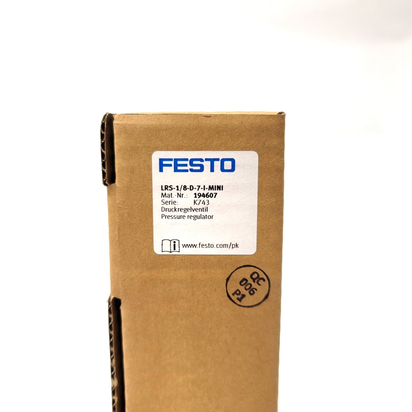 New Festo LRS-1/8-D-7-I-MINI Miniature Pressure Regulator 0.5-7bar, G1/8, 1000l/min