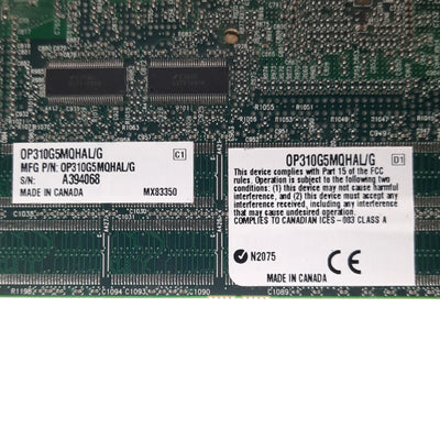 Used Matrox O10G5MDBCL* Odyssey XCL Ver 408 Frame Grabber Card PCI-X, 2x Camera, 1GHz