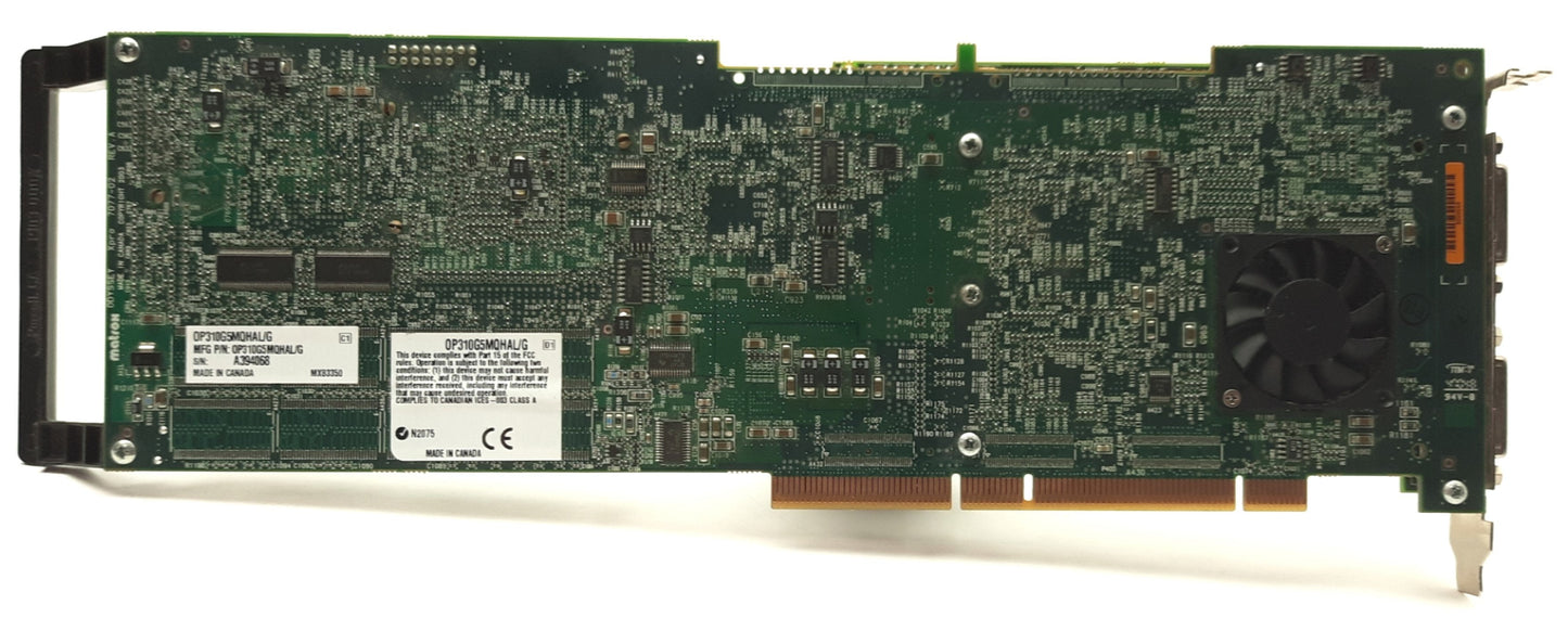 Used Matrox O10G5MDBCL* Odyssey XCL Ver 408 Frame Grabber Card PCI-X, 2x Camera, 1GHz