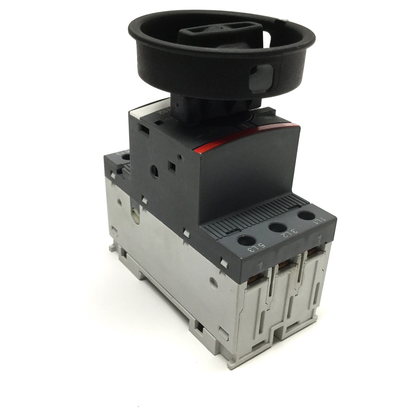 Used ABB MS132-6.3 Manual Motor Starter, 3-Pole, 600VAC/250VDC, 4.0-6.3A, DIN Rail