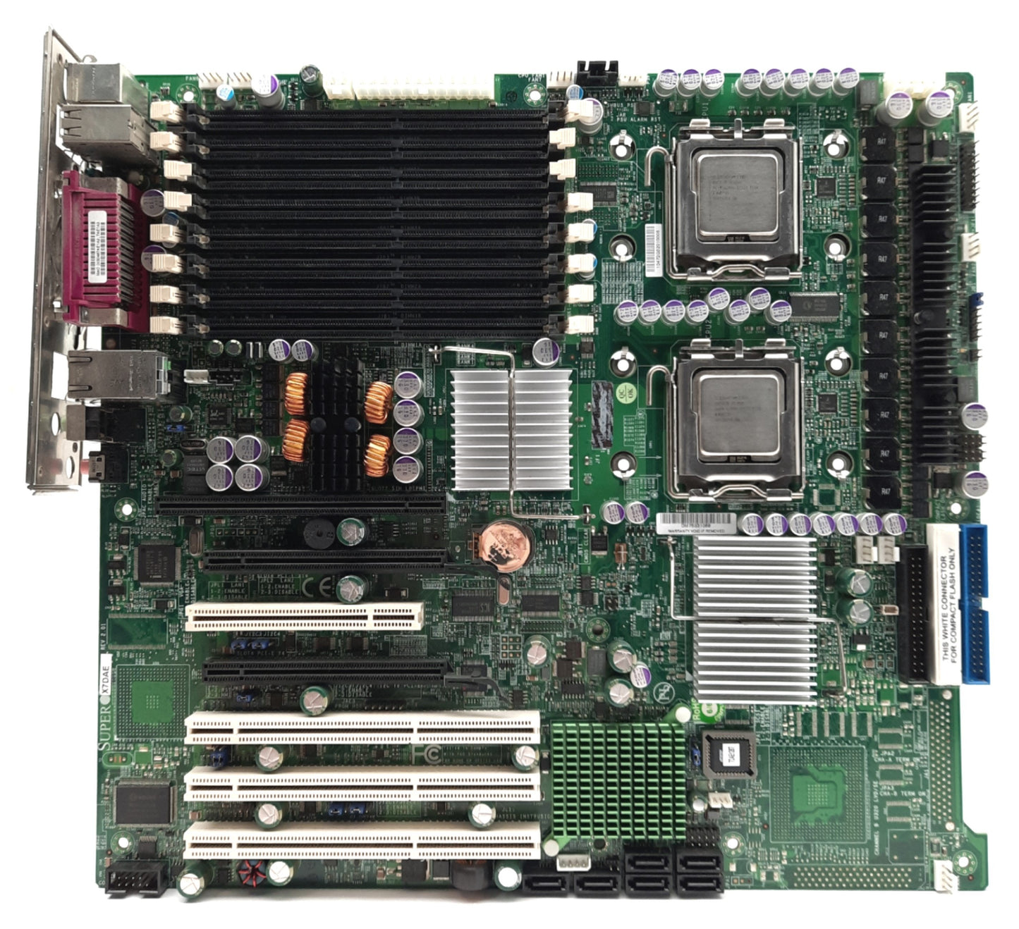 Used Supermicro X7DAL-E Motherboard & CPU, 2x Intel Xeon 4-Core 2.33GHz, 2GB RAM