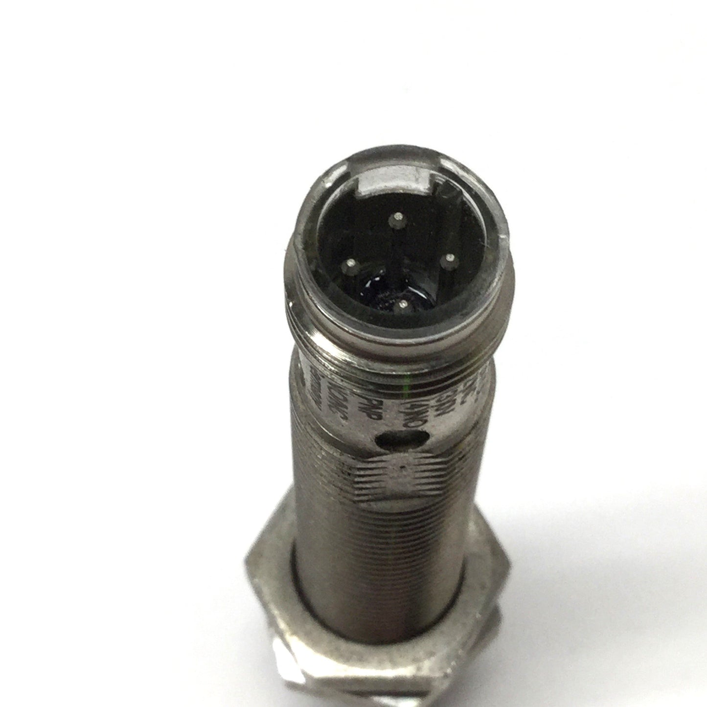 Used Omron E2A-M12LN08-M1-B3 Proximity Sensor Switch, 8mm Range, 12-24VDC, PNP-NO/NC