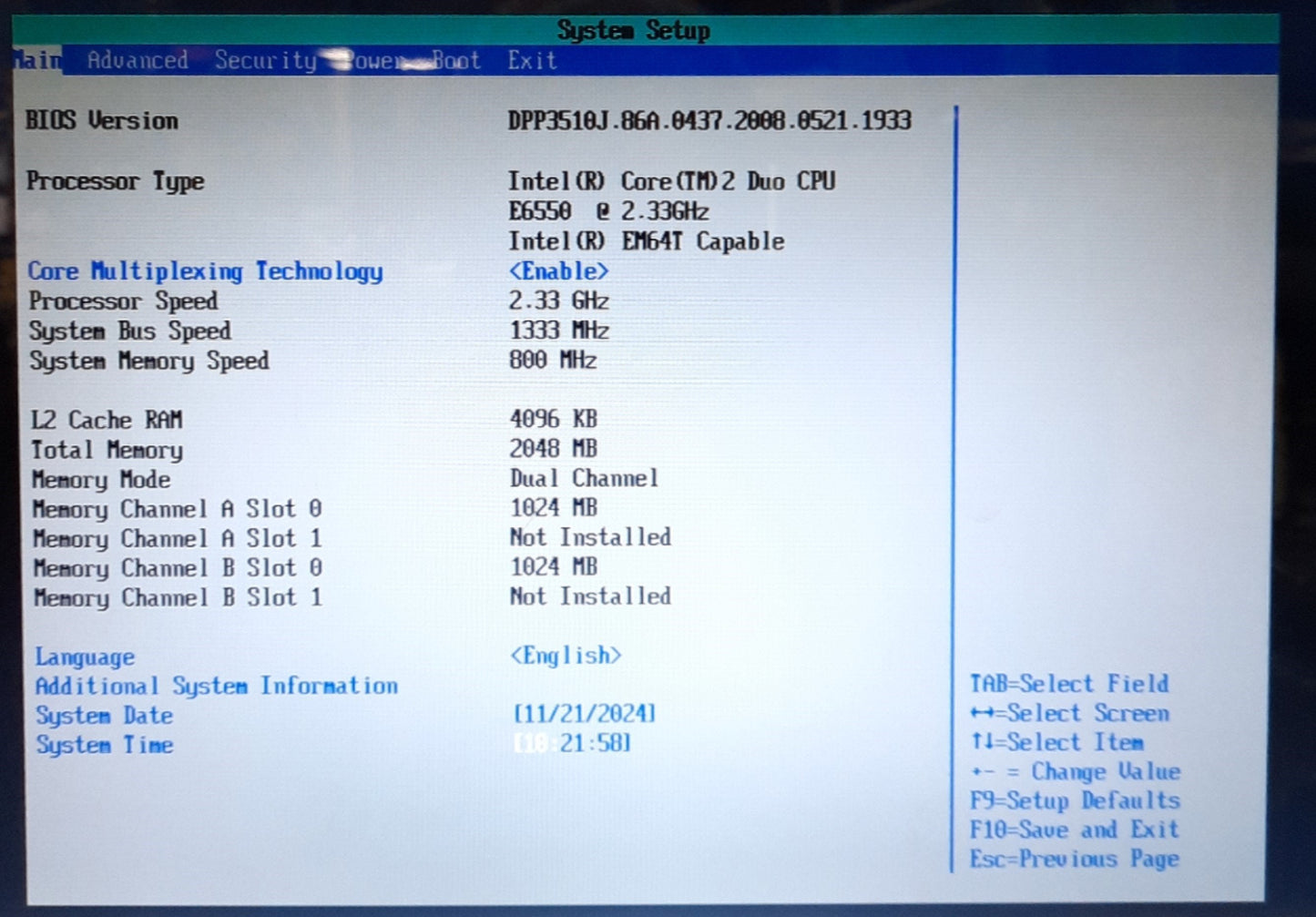 Used Intel DG33FB Motherboard & CPU, Core 2 Duo 2.33GHz 2GB RAM, Firewire 400