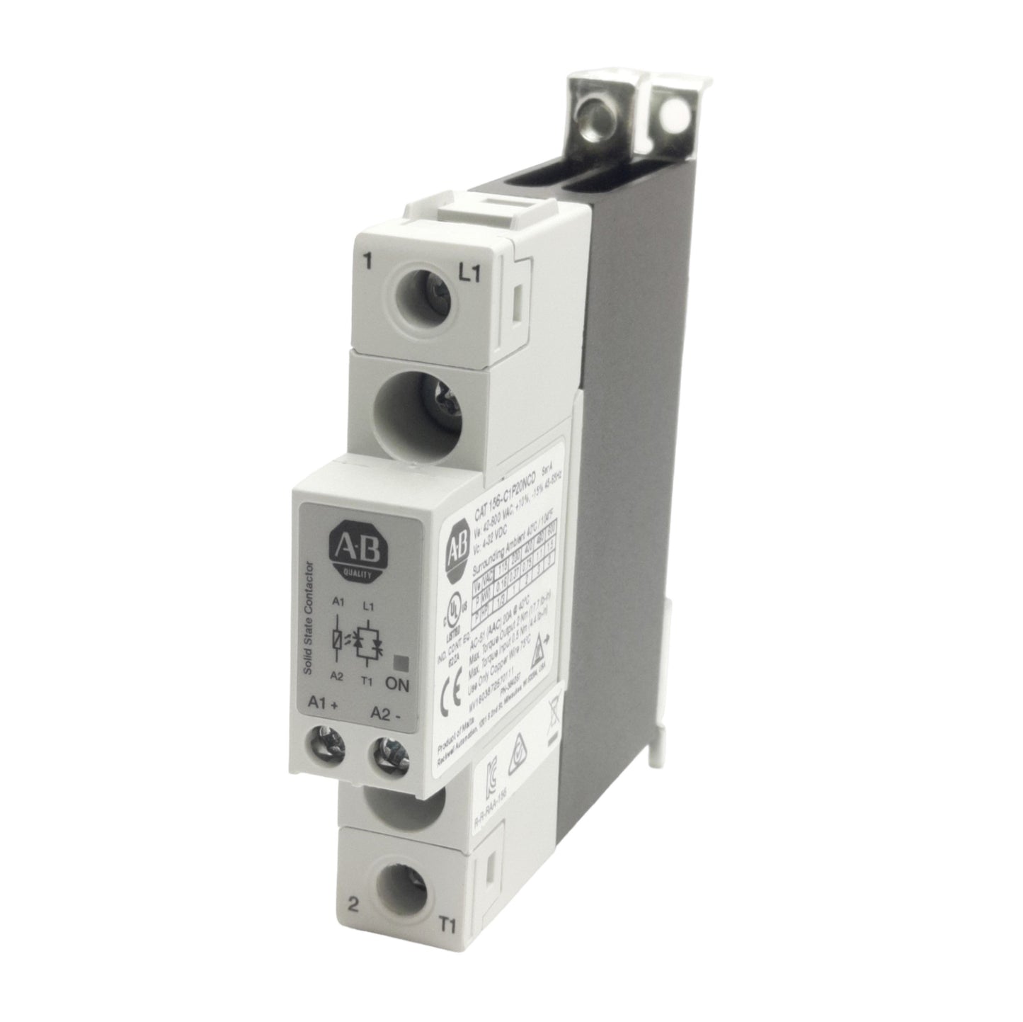 New Allen Bradley 156-C1P20NCD Solid State Contactor, 600VAC 20A, 4-32VDC Control