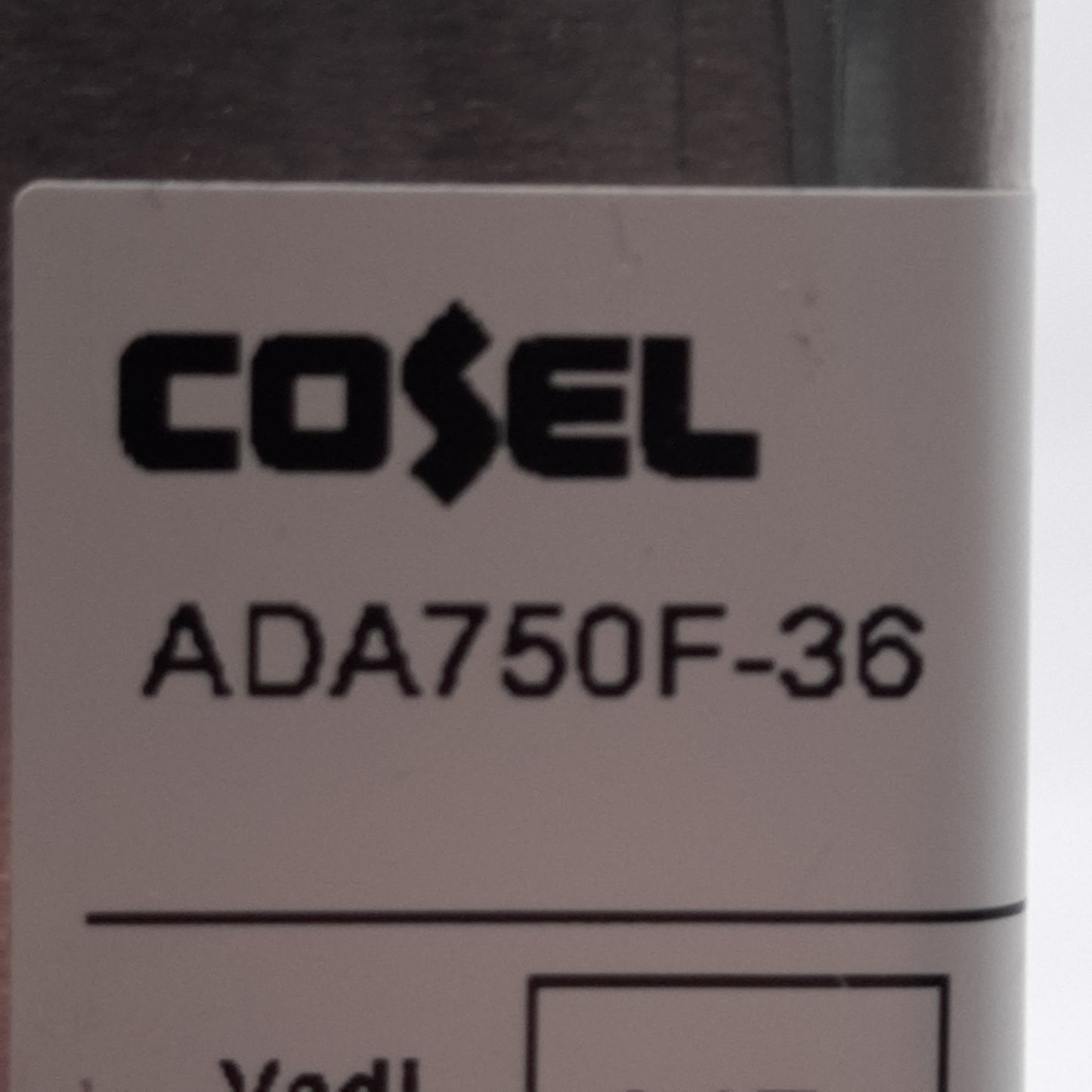 Used Cosel ADA750F-36 AC/DC Converter, 100-240VAC Input, 36VDC 20.5A Output, 750W