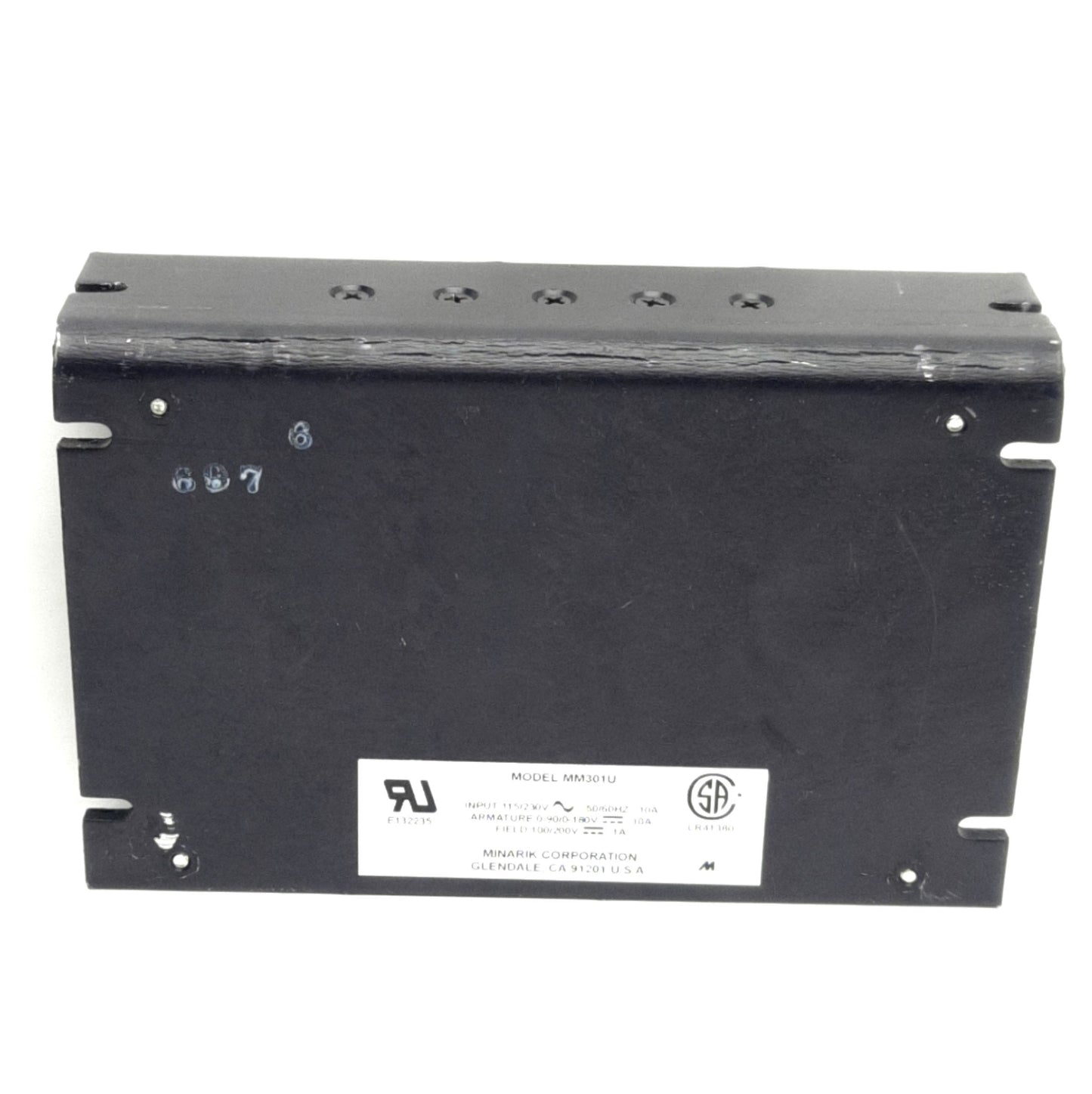 Used Minarik Corp MM301U DC Motor Controller, 115/230VAC In, 0-90/0-180VDC 10A Arm