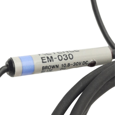 Used Keyence EM-030 Proximity Sensor Switch, 0.6mm Distance, 10.8 to 30VDC