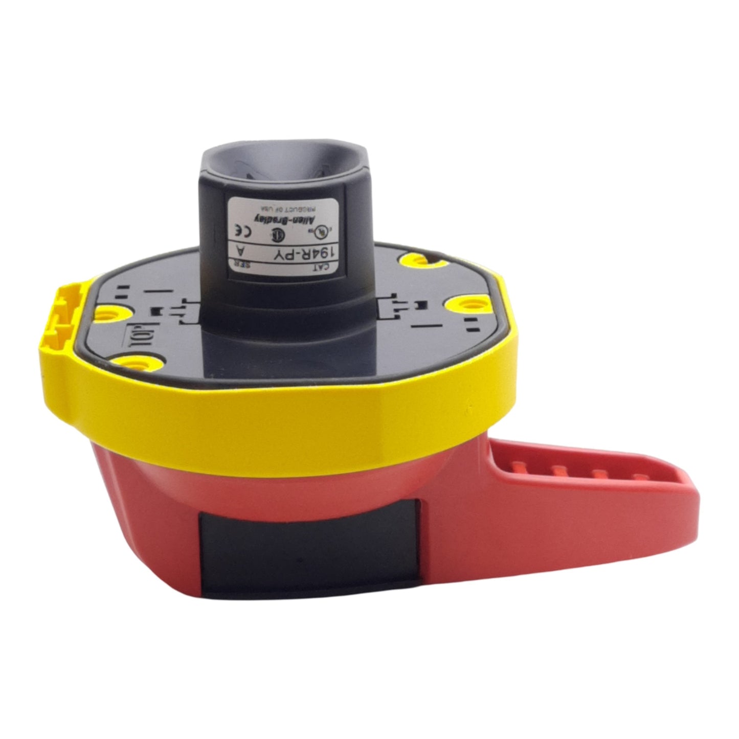 New Allen Bradley 194R-PY Disconnect Switch Rotary Handle, Padlockable, Red/Yellow