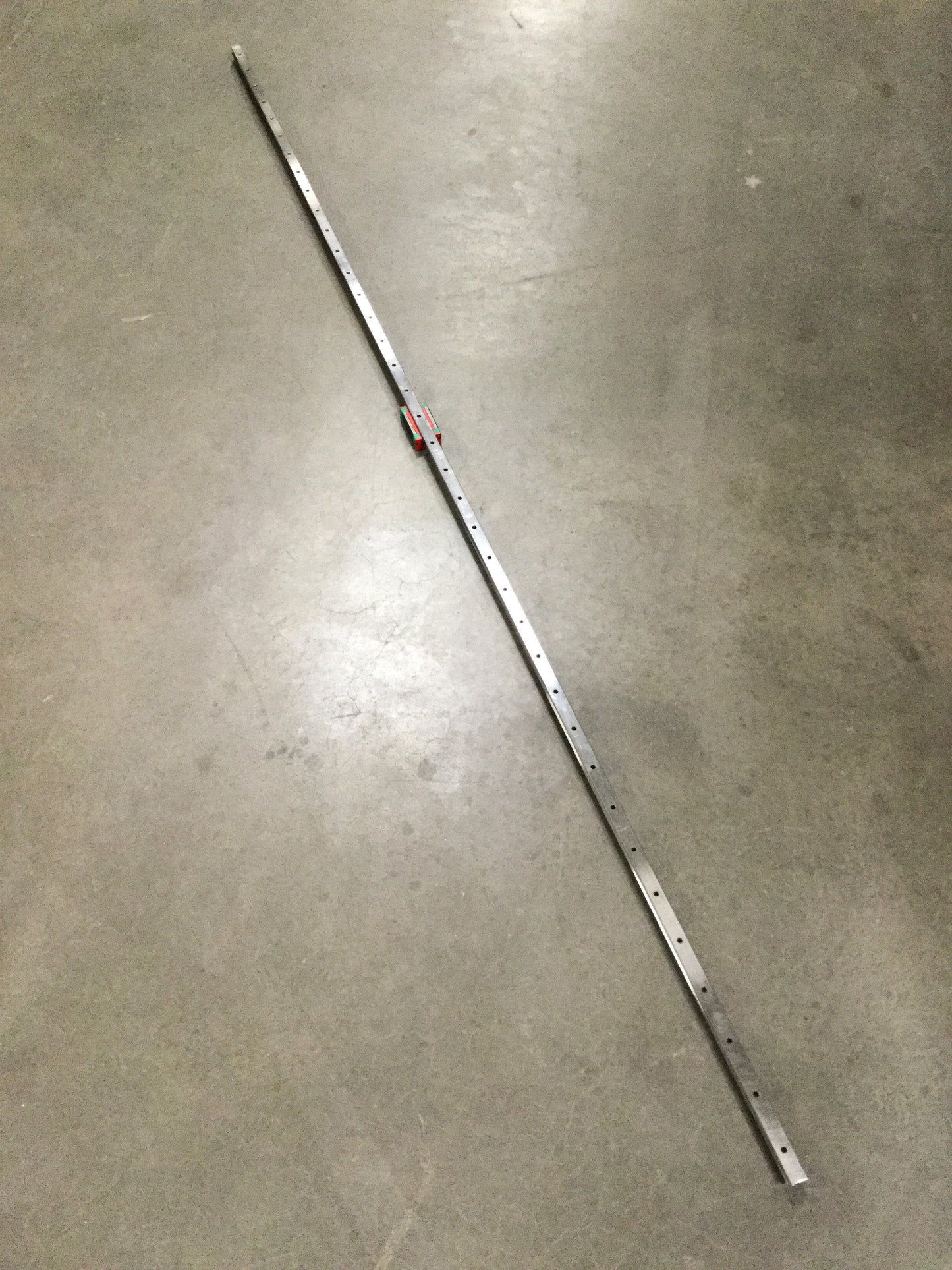 Used Hiwin HGH20CA Ball Bearing Carriage Block Slide on 2285mm Linear Guide Rail