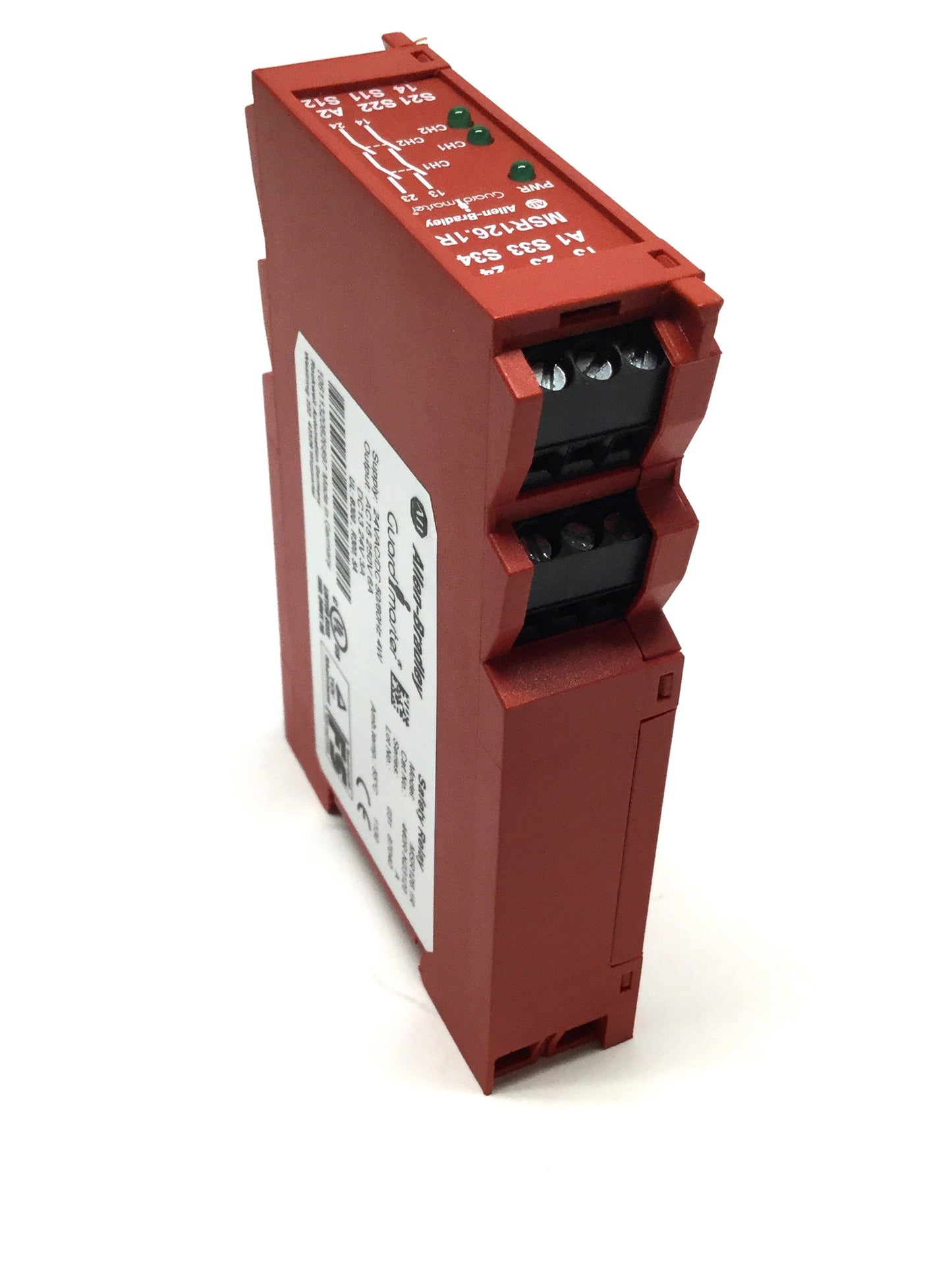 Used Allen Bradley MSR126.1R Guardmaster Safety Relay Module 24V AC/DC, 250VAC 6A