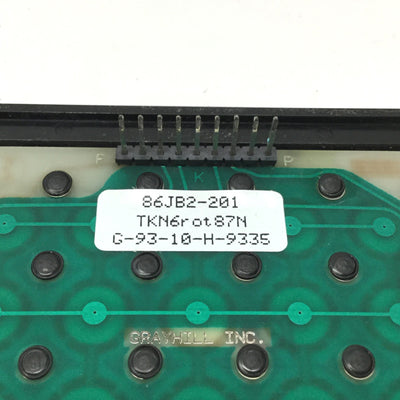 Used Grayhill 86JB2-201 Keypad Switch 20-Key, 5x4 Matrix Output, 24VDC, 9-pin Header