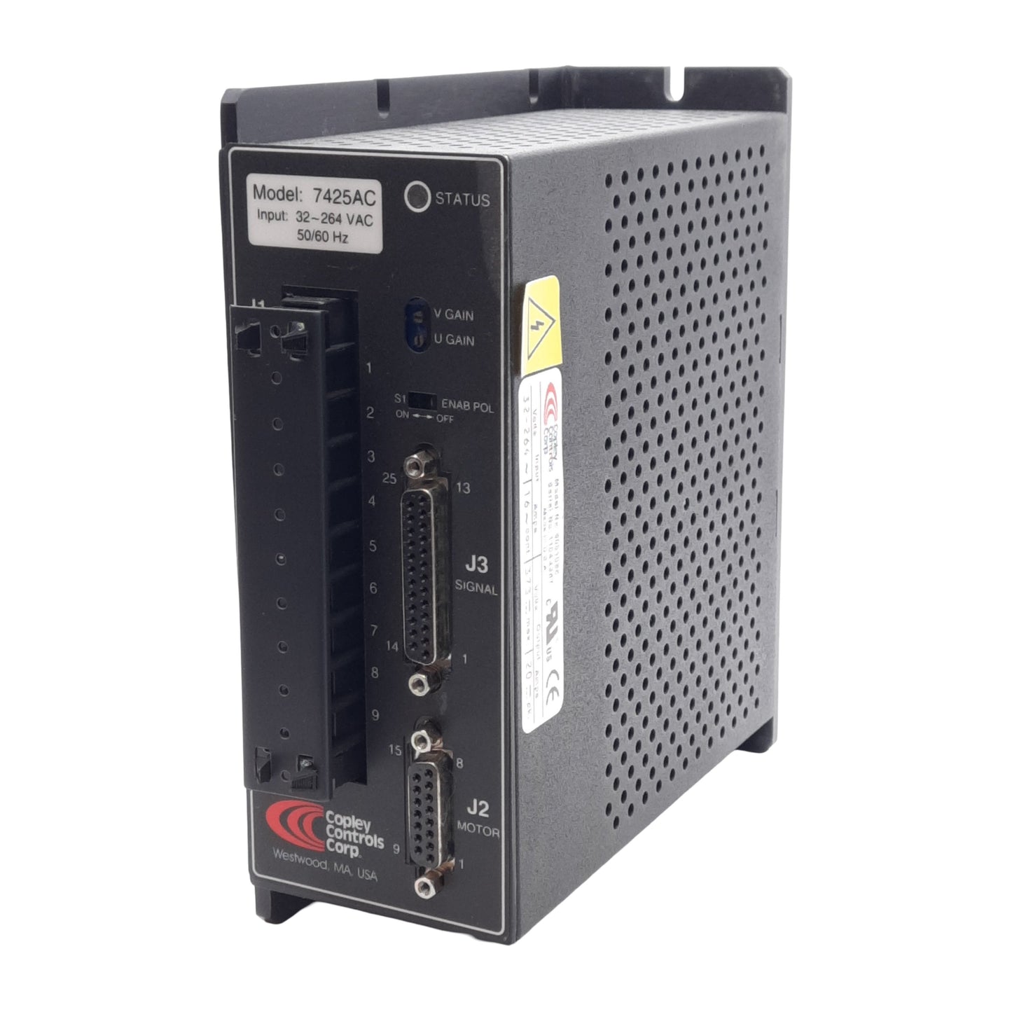 Used Copley Controls 7425AC Servo Amplifier, 32-264VAC 16A Input, 373VDC 20A Output