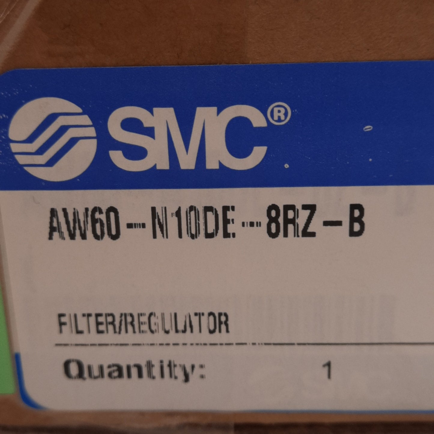 New SMC AW60-N10DE-8RZ-B Filter Regulator, 5µm Filtration, 7-125PSI Set, 1in NPT