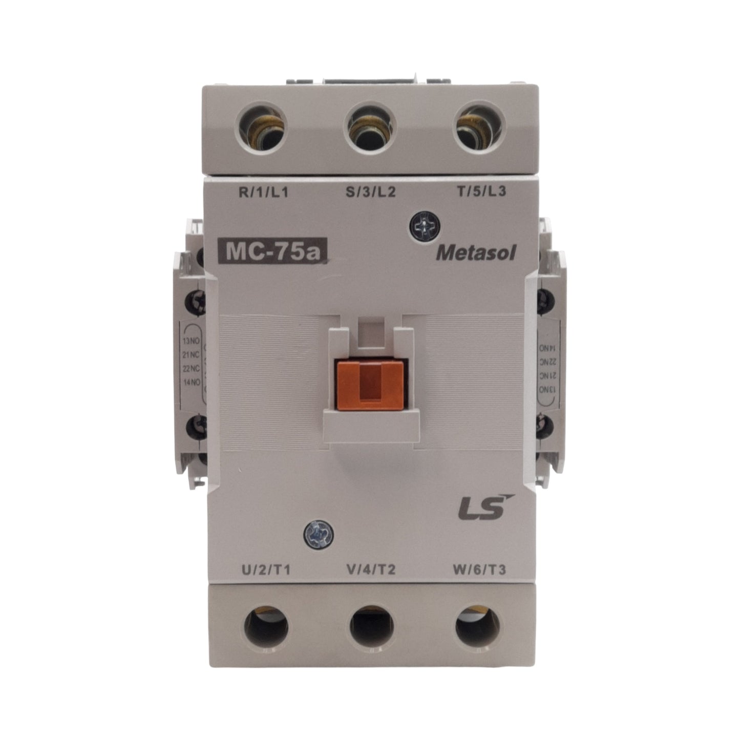 New LS Electric MC-75a Contactor, 3PST-NO, 75A 600VAC, 60HP, 2NO/2NC Aux, 24VDC Coil