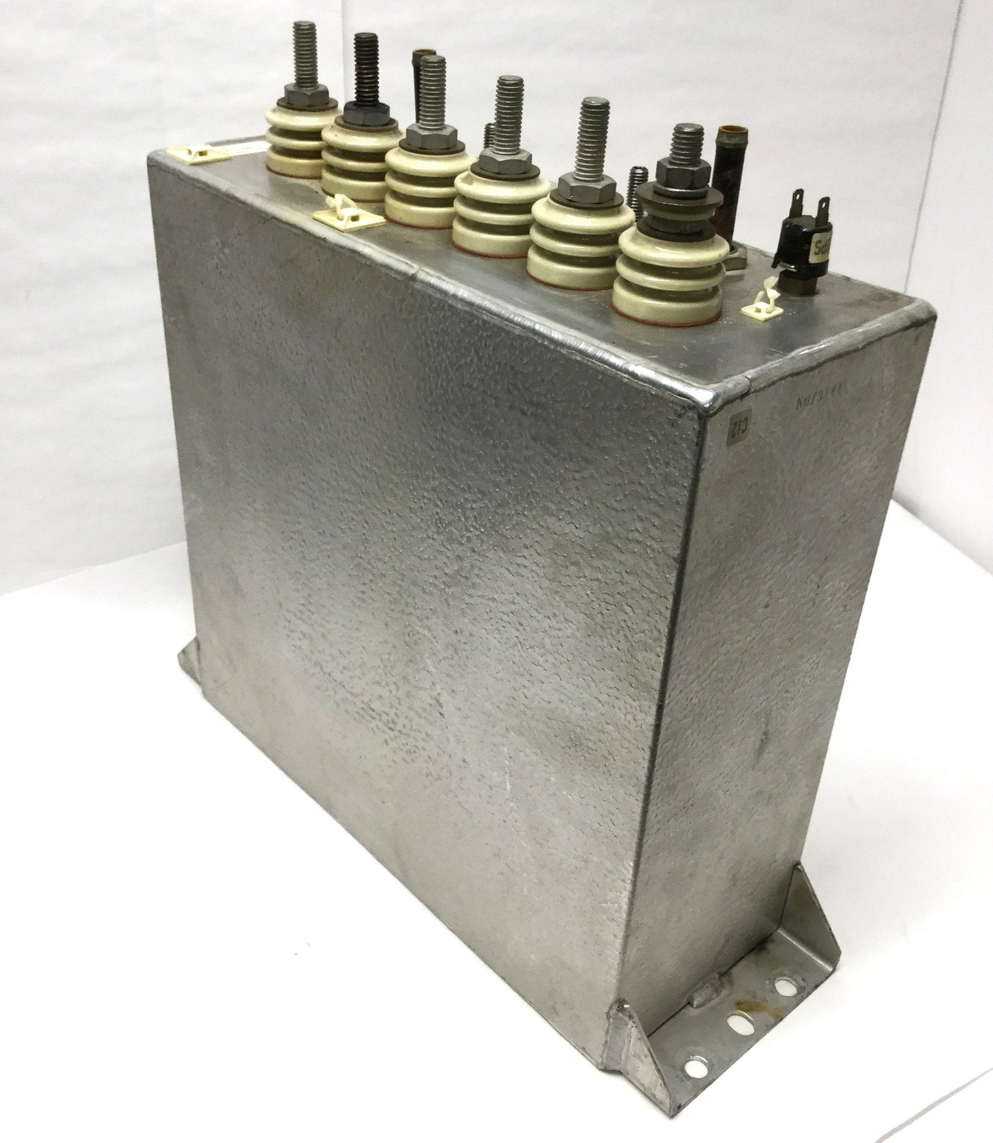 Used GE 19L0093RJ4 Water-Cooled Induction Heating Capacitor 800V 50kHz 4.75µF 6-Split