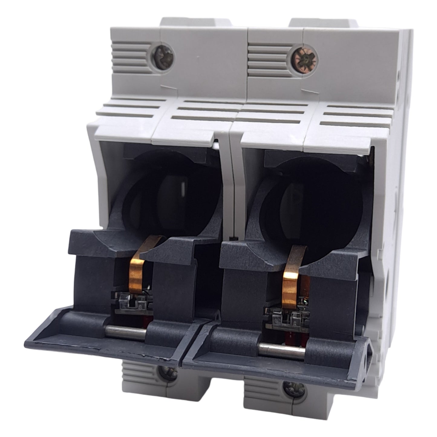 New – Open box Wohner 31924 Fuse Holder, Class J, 2-Pole, 60A, 110-600VAC/DC, DIN Rail